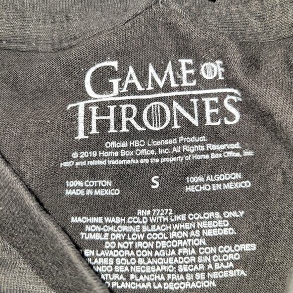NWT Game of thrones small black short sleeve shirt - Picture 5 of 5